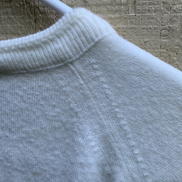 Vtg Designers Originals Winter White Cardigan Sweater Sz S button-up MADE IN USA - Picture 14 of 16